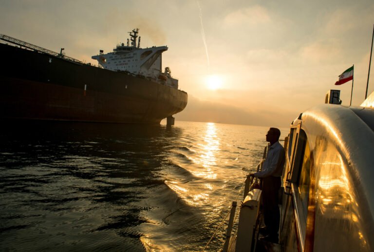Iran's record oil surplus fills tankers, creating vast floating storage at sea.
