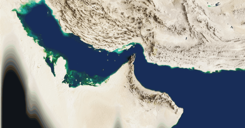 Another Greek-owned tanker navigates the strategic Strait of Hormuz.