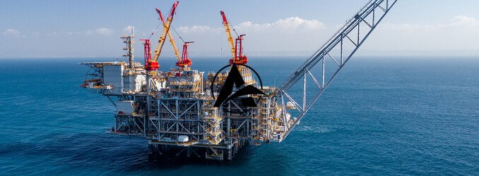 Hanwha Ocean constructs massive expansion modules for the Leviathan Gas Field project.